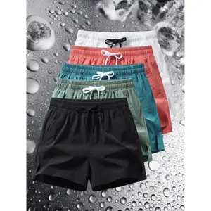 Men's Zipper Pocket Shorts, Regular Fit Casual Drawstring Waist Shorts for Daily Outdoor Wear, Men Bottoms for All Seasons, Casual Fashionable Shorts, Breathable Athletic Shorts SpringStatements