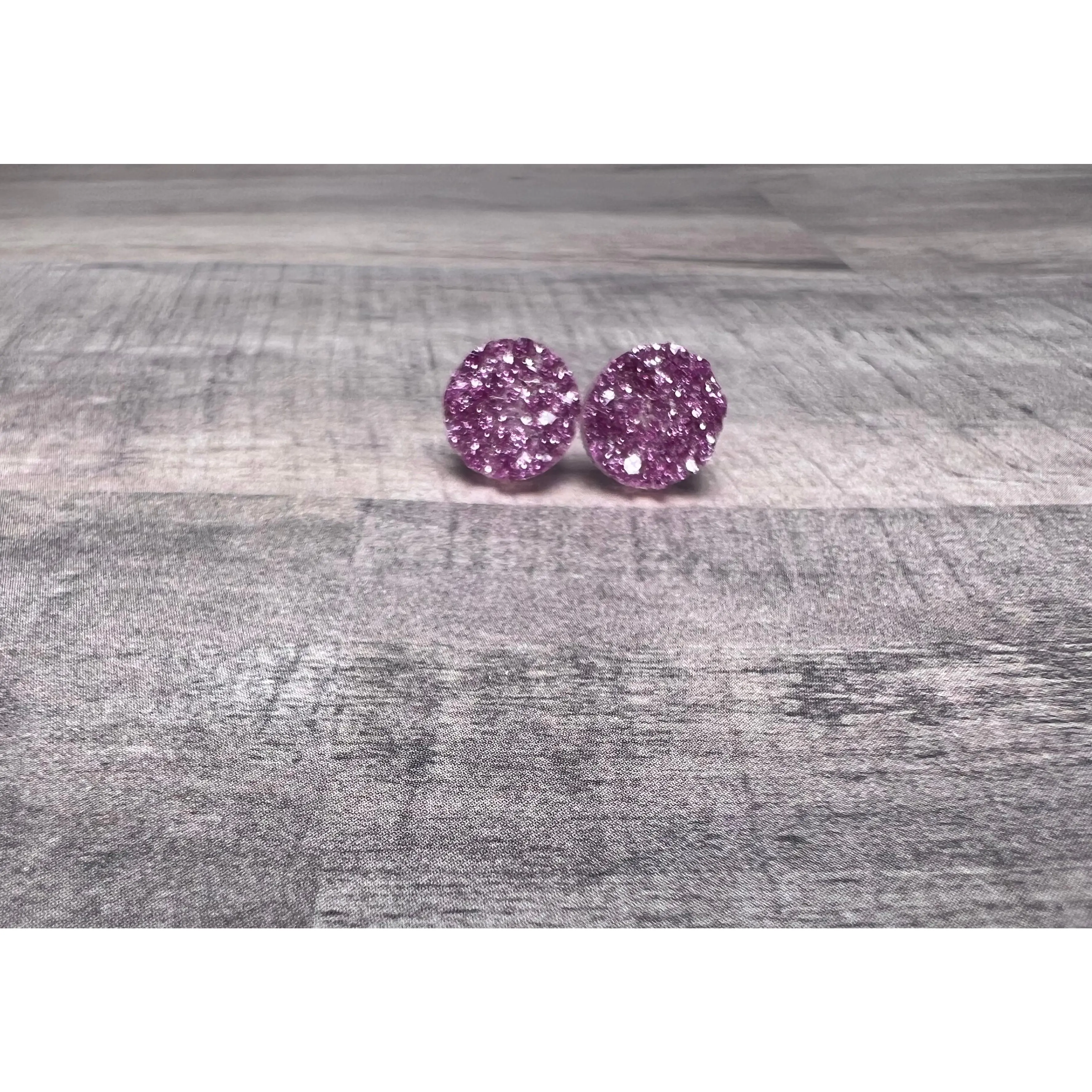 10mm Glitter Sparkle Earrings
