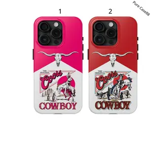 [Free Gift 5pcs Sticker] Coors Banquet Heritage Tough Case - Cowboy Matching Retro Beer Aesthetic Dual Layer Armor Cover for All iPhone 17 16 15 14 13 12 11 Pro Max Plus
