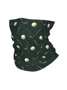 Golf Themed Green Thin Bandana Neck Gaiter Wrap Scarf Headband Neck Cover
