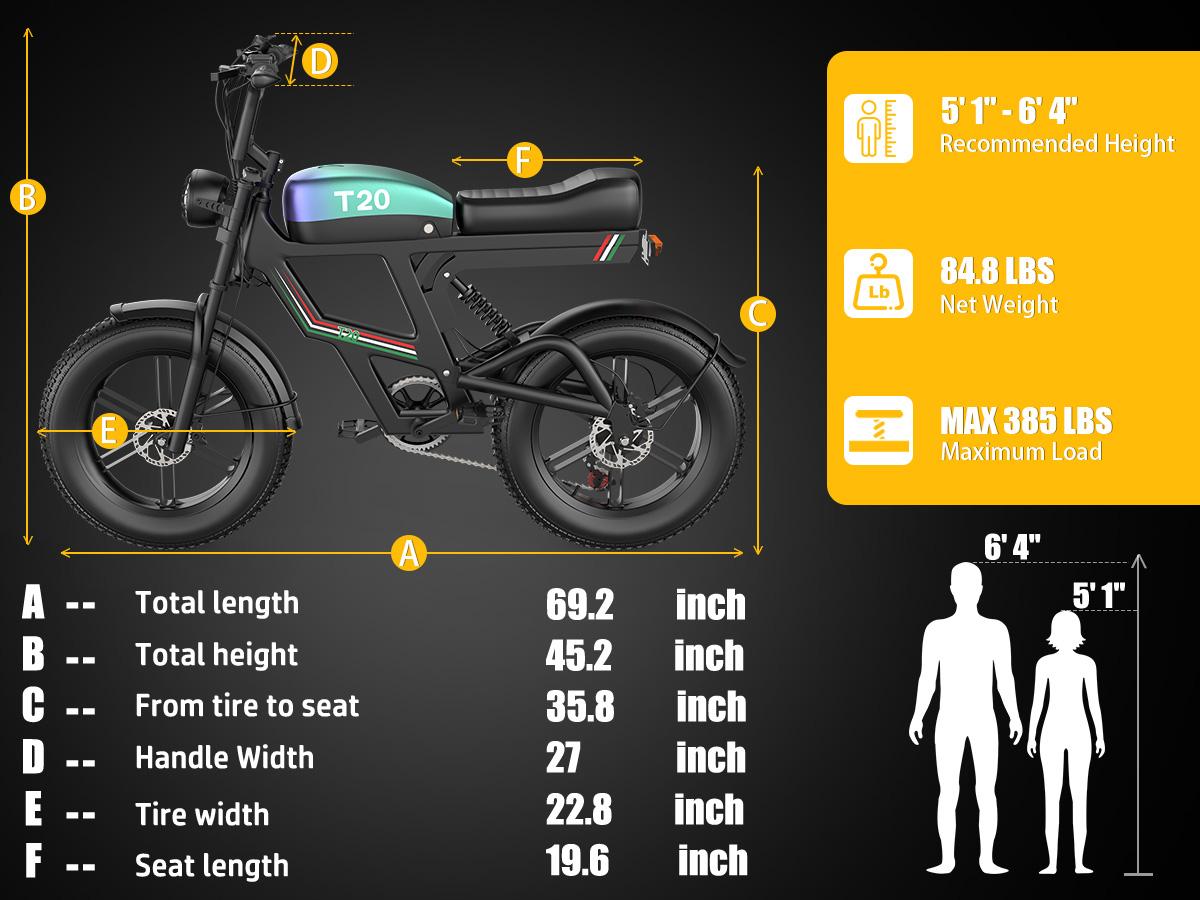 Pikabike Electric Motorcycle 1800W Off-Road 30MPH 100Mile Range 48V 20AH Battery 20"×4.0" Fat Tires Electric Mountain Bike for Snow, Sand, Full Suspension, NFC & Password Unlock, 7 Speed Electric Dirt Bike Pikabike Electric Motorcycle 1800W Off-Road 30MPH 100Mile Range 48V 20AH Battery 20"×4.0" Fat Tires Electric Mountain Bike for Snow, Sand, Full Suspension, NFC & Password Unlock, 7 Speed Electric Dirt Bike