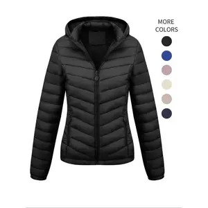 Women's Solid Zip-Up Hooded Winter Coat - Long Sleeve Thermal-Lined Outerwear (Fall & Winter)