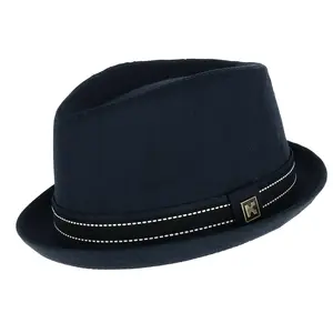 Kenny K Men's Upturned Brim Fedora with Hatband