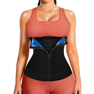 Women Waist Trainer Corset with Zipper Sauna Sweat Waist Trimmer Workout Belt Corset Shapewear