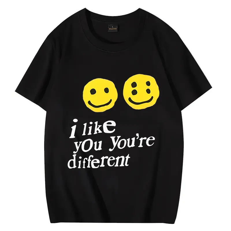 I Like You You're Different Graphics T - Shirt y2k outfits men Men Hip Hop streetwear Short Sleeve 100% Cotton Unisex Tees