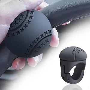 Car Steering Wheel Spinner Knob, One-Hand Drive Booster Ball, 360° Rotation, Anti-Slip Soft Silicone Grip, Labor-Saving Car Accessories for Truck & Boat