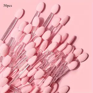 50pcs/ set Nail Art Essentials with Dual-Ended Sponges, Precision Brushes for Sequin & Ombre, Unscented, Nail Care