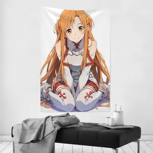 Yuuki Asuna Anime Sword Art Online Tapestry Room Decor Wall Cloth Party Hanging Background Room Decor Baby Room