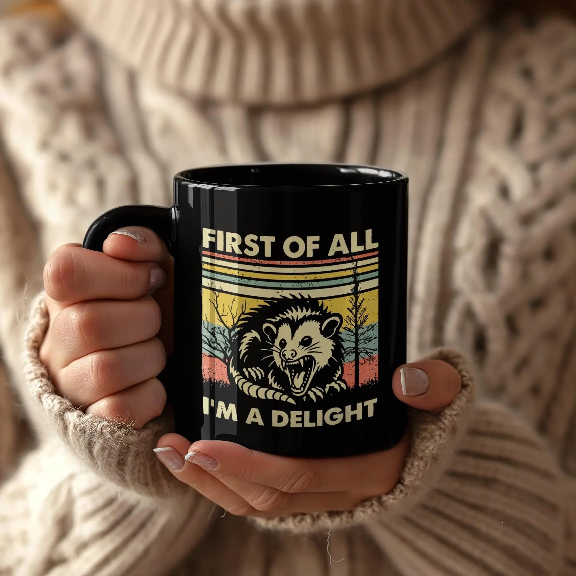 First of all, I'm a delight Coffee Cup, Funny Quote Mug, Cute Snarky Tea Cup, Gag gift, Coworker or Friend Sarcastic Glass Cup, Unique Gift