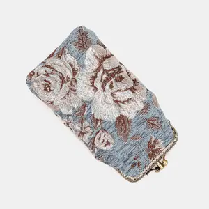 Floral Windy Blue Carpet Eyeglasses Case