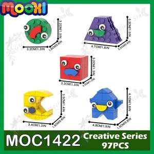 MOC1422 97PCS Gloinks Action Figure Building Blocks DIY The Amazing Digital Circus Character Model Assemble Bricks Toys For Kids