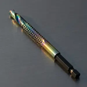 Seven-color hexagonal serrated drill