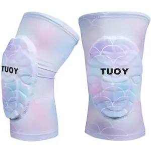 【Live Promotions】TUOY Pink Padded Compression Knee Pads Knee Protection Pad (1 Pair) - Youth & Adult Sizes