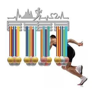 Iron Art Medal Hanger – Sporty Charm for Gymnastics and Swimming Medal Winners Wall Mounted Hanger