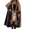 Leg Avenue Men's Ancient-Inspired Pharaoh Full 6pc Costume Set - Menswear Cosplay Outfit with Gold Tank Top, Matching Shorts, Cape for Halloween, Do Not Bleach