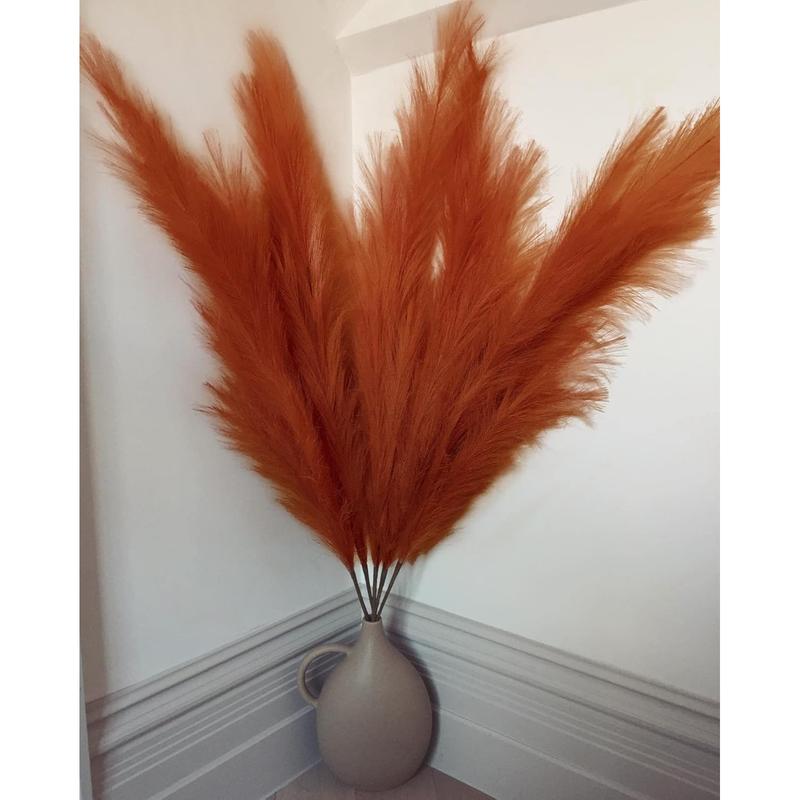 Faux Pampas Grass, 3PCS Large Tall 43'' Fluffy Artificial Fake Pompous Grass For Boho Decor Home Kitchen Wedding Decoration Floor Vase Filler
