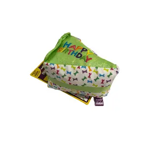Green Birthday Cake Squeaky Toy