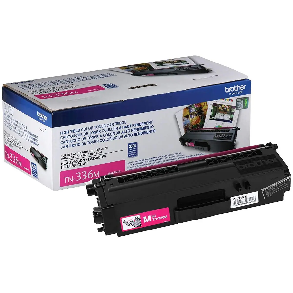 Brother TN336B High Yield Magenta Toner Cartridge, Yield Up to 3500 Pages