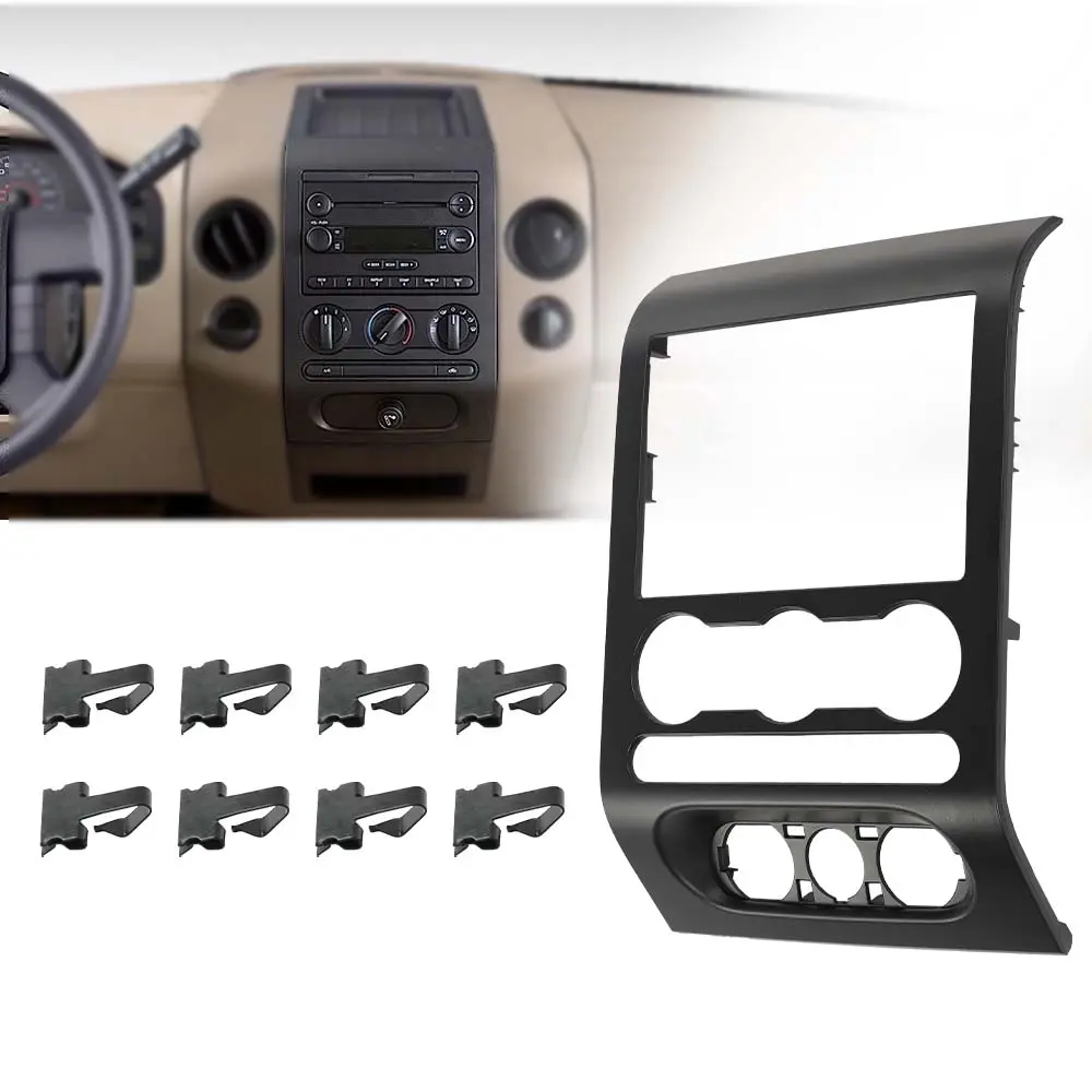 Fit For 2004-2008 Ford F-150 Center Dash Panel Radio Stereo Control Bezel Black