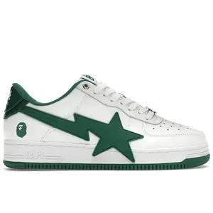 BAPE Men's A Bathing Ape Bape Sta OS #2 White Green Basketball Shoes, from StockX