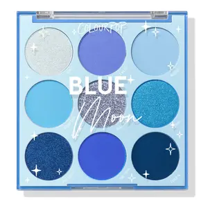 Blue Moon Eyeshadow Palette - Monochromatic Blue Shadow Palette with Matte, Metallic and Duochrome Finishes - High-Pigment Eye Makeup with a Long-Wearing Formula (0.3 oz)