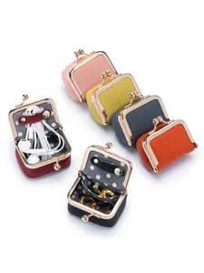 New Genuine Leather Coin Purse, Replaceable Bag Ring, Bag Case, Earphone Pouch, Casual Style Women's Storage Bag, Gift for Women