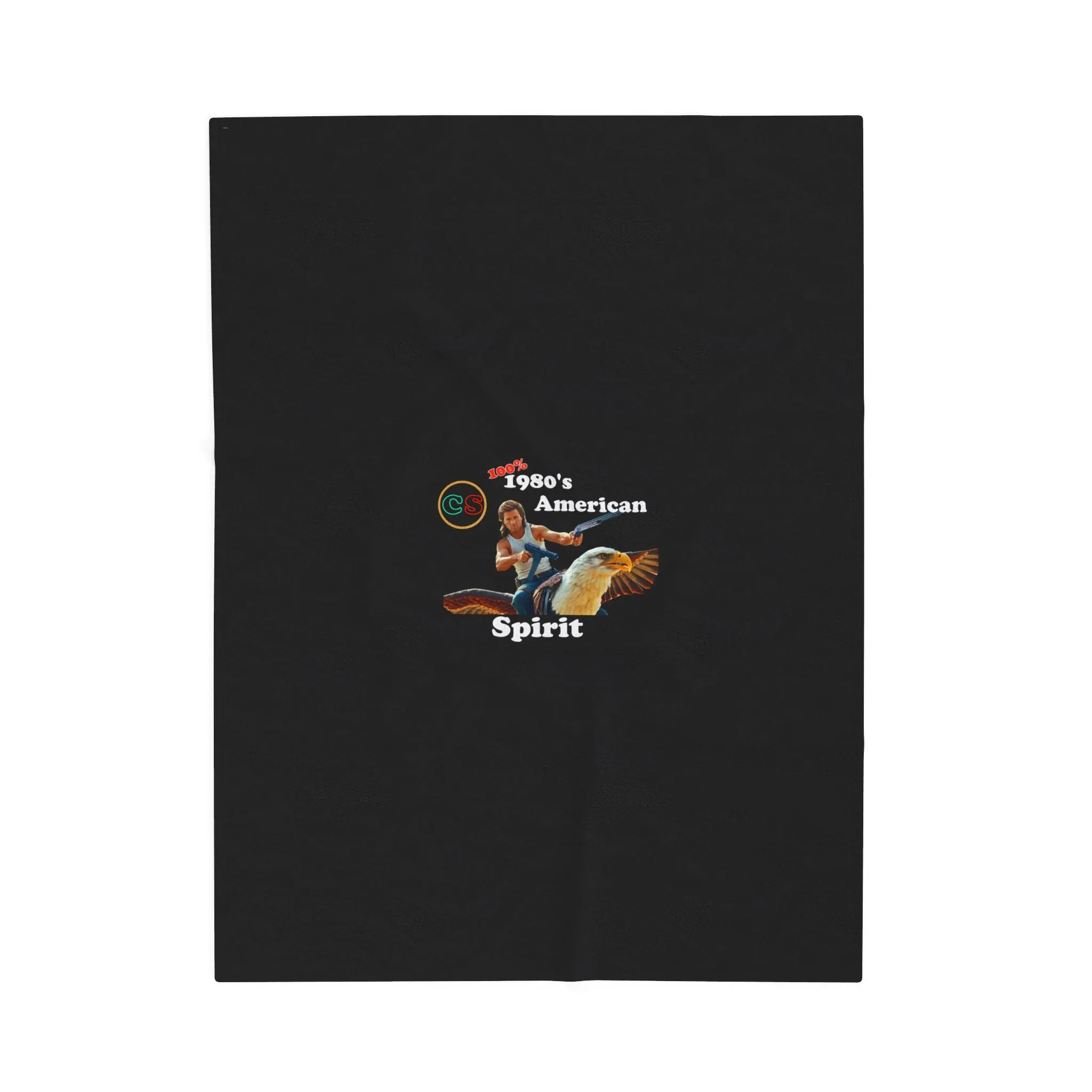 100% 1980s American Spirit Cinema Siblings Velveteen Plush Blanket BLACK Big Trouble in Little China The MOST American Movie