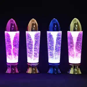 LED light simulation crystal candle Christmas tornado missile night light with colorful flashing gift for home decor crafts