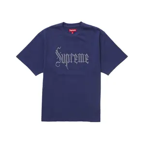 Supreme Rhinestone S/S Top Navy (men) by StockX