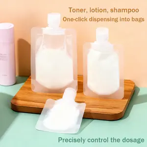 21-piece set of transparent portable refill bags, travelshower gel, shampoo, facial cleanser sample storage bag durable makeup