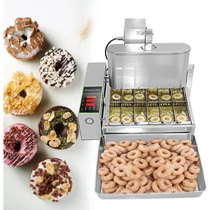 Kolice Commercial 6-Row Automatic Donut Maker - 2600pcs/hour, Stainless Steel, Silver, Modern Style