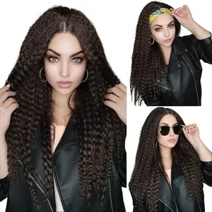 Natural Wave Synthetic Wigs Middle Part Synthetic Hair Wig Soft Hair Low Temperature Fiber Hair Wigs for Women Halloween Black Friday Vacation Part Daily Use, Spring Autumn Trendy All-Match Women's Wig