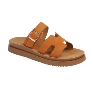 Cici - Women's Front-Strap Slide Platform Sandals - Open Toe, Walking Shoes, Casual Footwear