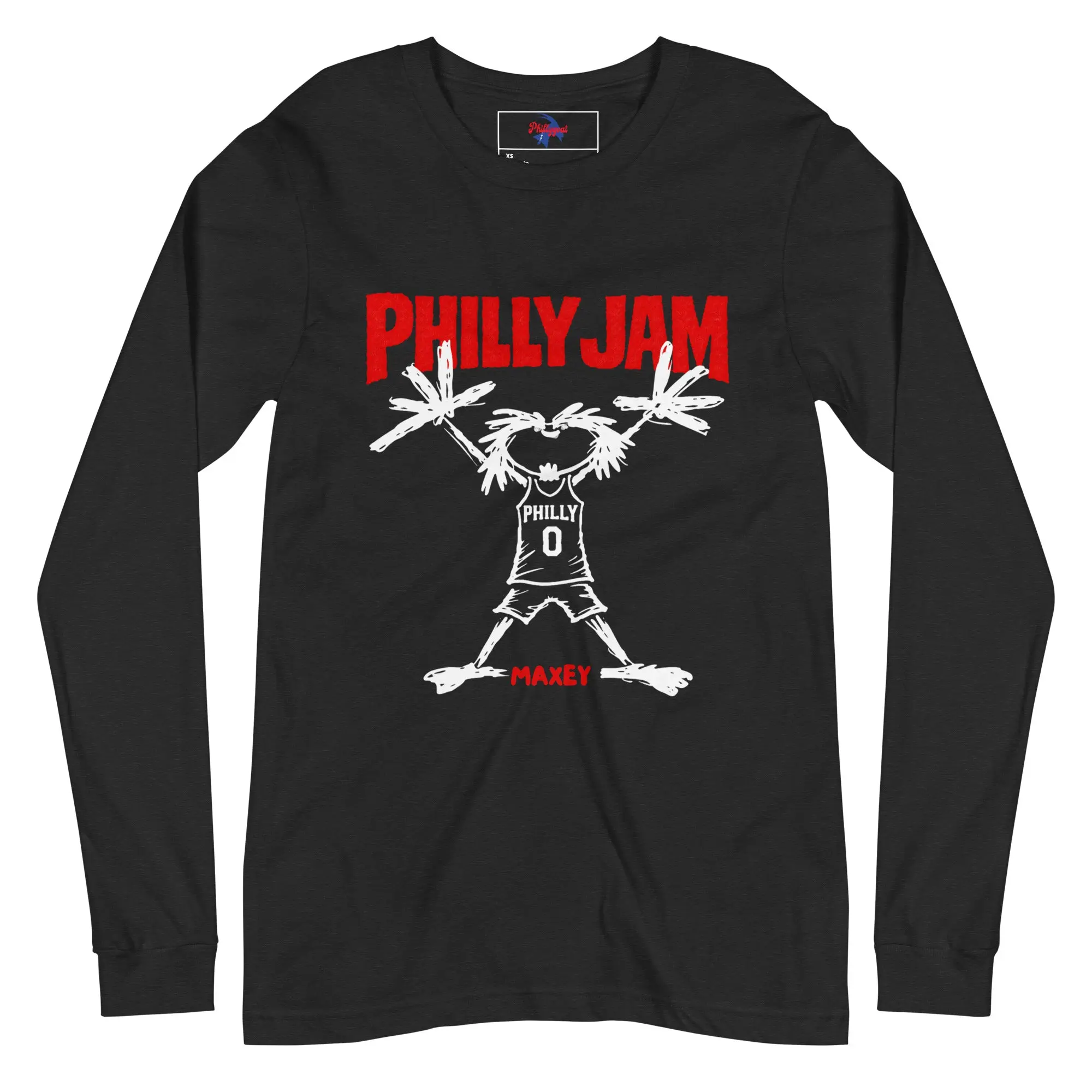 "Philly Jam Maxey Stickman" Long Sleeve Tee