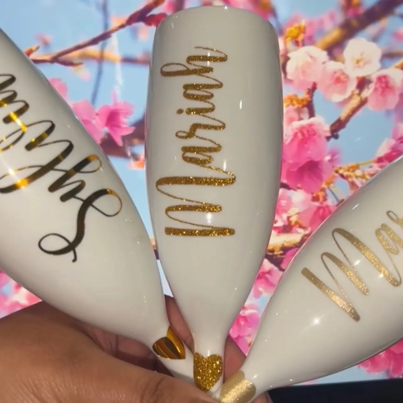 Custom personalized champagne flutes wedding bridesmaid goblets for proposal, events, birthdays, anniversaries Drinkware Glass