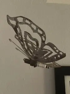 Handmade Spark Plug Butterfly Ceiling Sculpture Decor Housewarming Modern