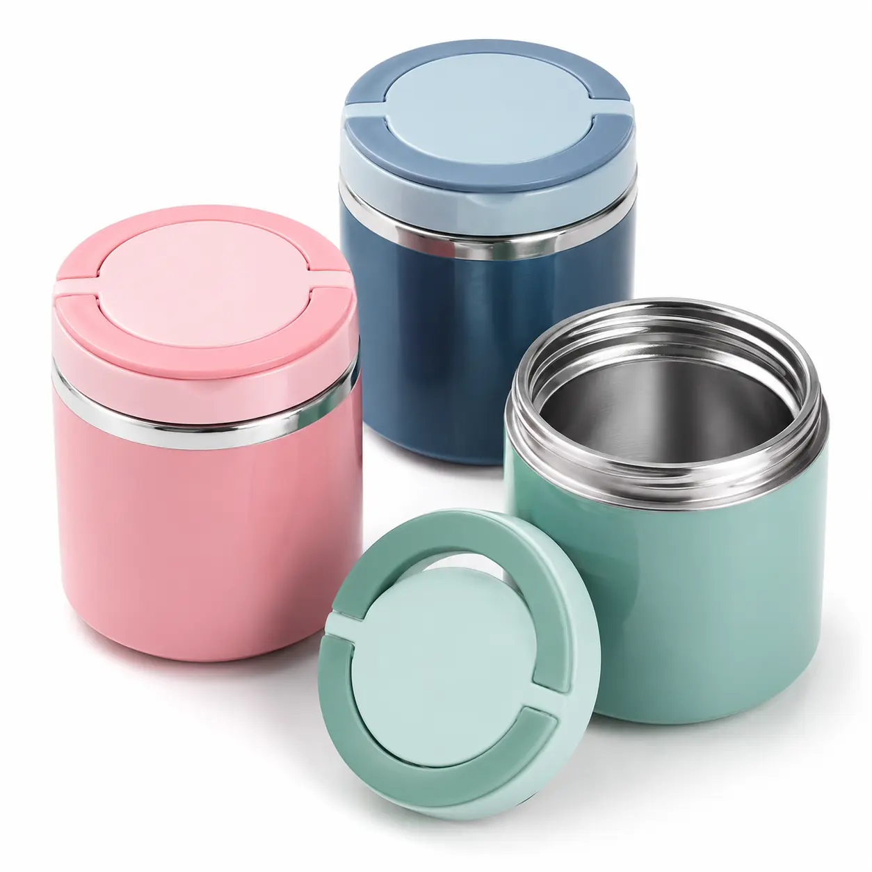 1Pc 21.3 Oz Stainless Steel Tableware Lunch Box with Handle, Leak-Proof Bento Food Container, Ideal for Camping & Meal Prep, Must-Have for Office Workers