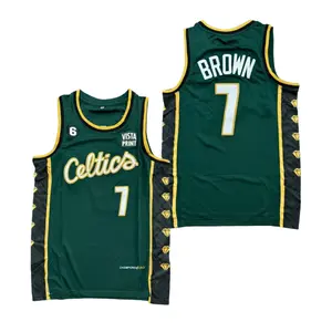Men's #7 Embroidered Basketball Jersey Round Neck Machine Washable for Sports & Outdoor Play Patriotic Embroidered Sports Jersey