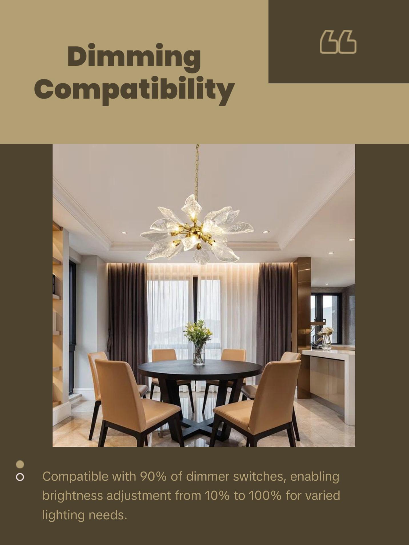 18-Light Modern Dimmable LED Chandeliers for Dining Room