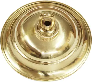 CN-BR05-120 Brass Traditional Round Ceiling Canopy, 4.7 Inch, Polished Brass