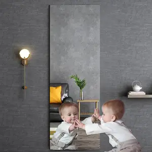 Acrylic Mirror Sheet Full Length Stick On Mirror,(40 * 120cm 1pcs) Shatterproof Mirror for Kids,Lightweight, Distortion-Free Design for Kids