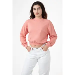 1804GD - Long Sleeve Garment Dye Cropped Mockneck