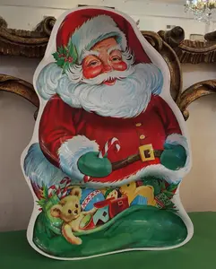 Vintage Plastic Santa Tray