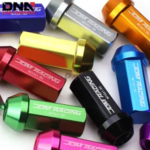 JDM Closed-End Aluminum 20 Lug Nuts Set+Adapter M12X1.5 25mm OD/50mm Tall