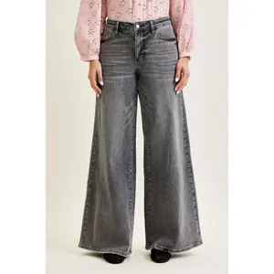 Mid Rise Palazzo Split Back Yoke