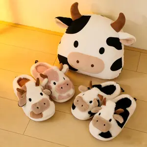 Spotted Cow Slippers, Comfortable Indoor Slippers, Soft Slippers, Indoor/Outdoor SlippersSuitable for men & women