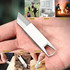 Titanium Alloy Mini Knife Multi-Function Keychain Portable EDC Unboxing Sharp Pocket Folding Knife for Opening Packages