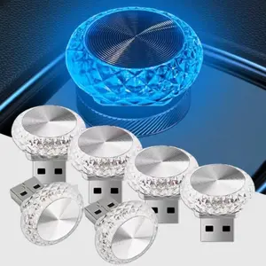 6PCS USB LED Angel Eye Crystal Ambient Lights Ice Blue Plug-and-Play Interior Decorative Night Lights for Cars Universal Fit for Most Vehicles #CarEssentials #AutoUpgrade