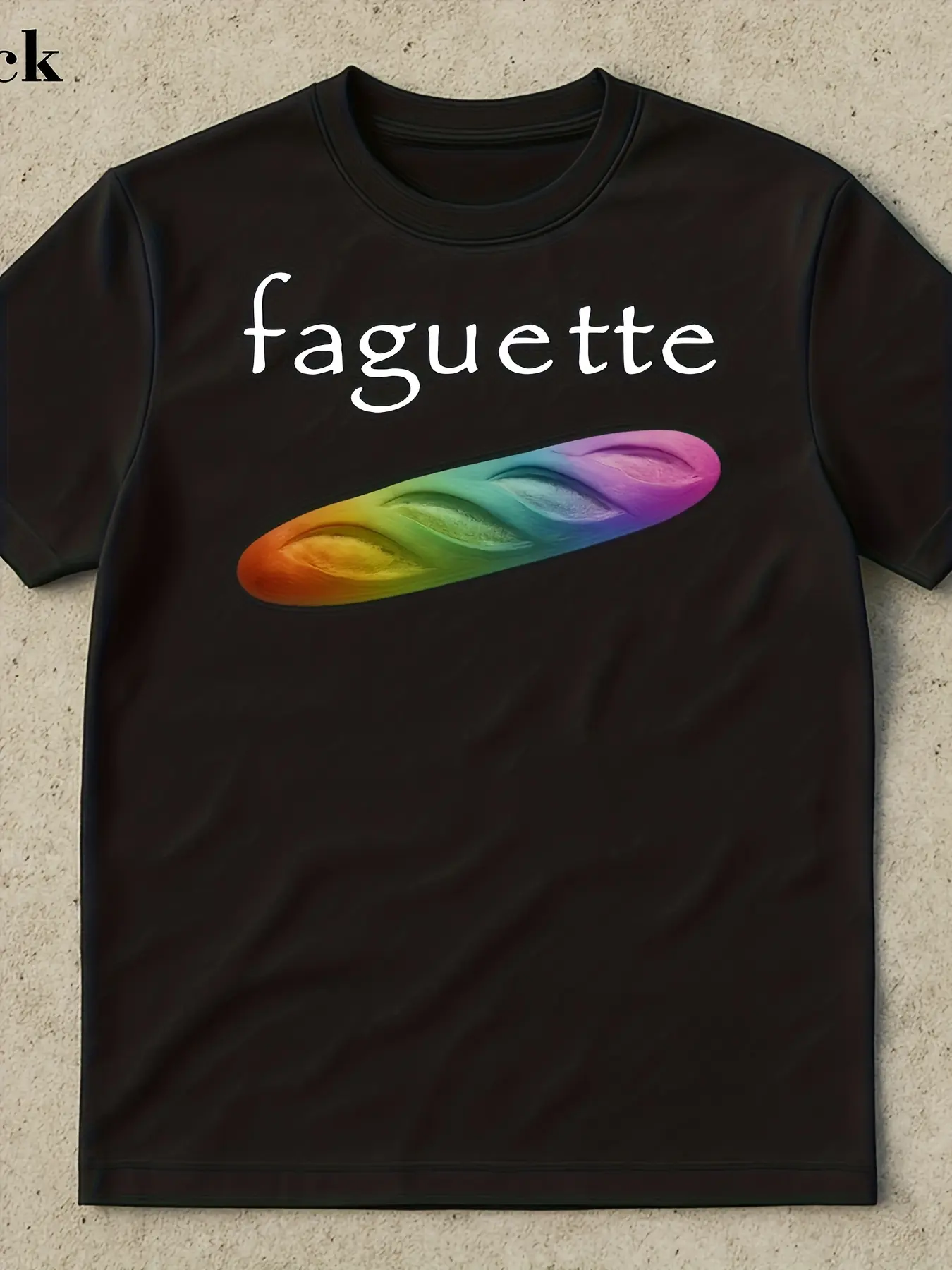 1pc of Baguette-Themed Humorous T-Shirt, Round-Neck Tee, Perfect for Couples, Ideal for Valentine'S Day Celebrations, a Gift for Both Men And Women