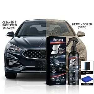 Ceramic Spray Coating for Cars Hydrophobic Nano Coating Water Repellent Scratch Resistant Gloss Enhancer Quick Apply Protective Car Coating for All Exterior Surfaces